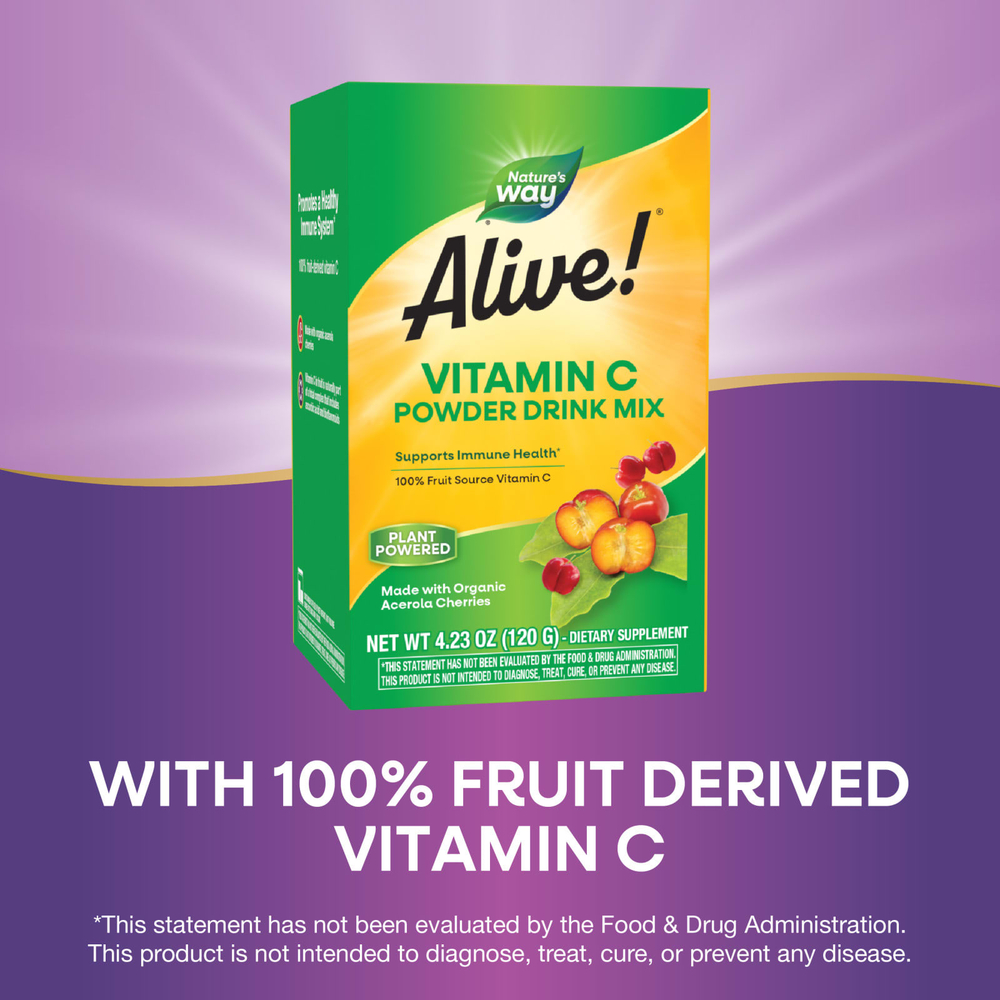 Nature's Way, Alive!, фруктовый источник витамина C, 120 г (4,23 унции)