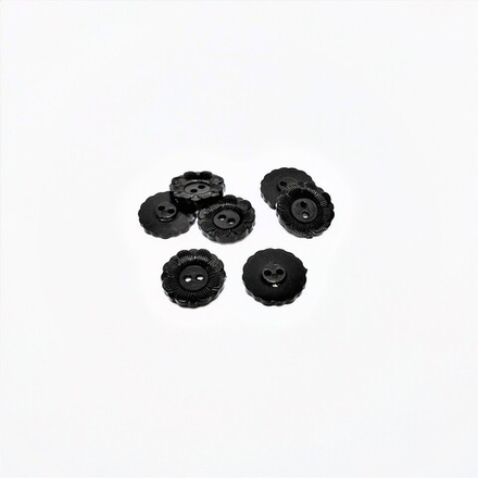 Пуговицы №729, 15мм, цв.черный (LF K-96)