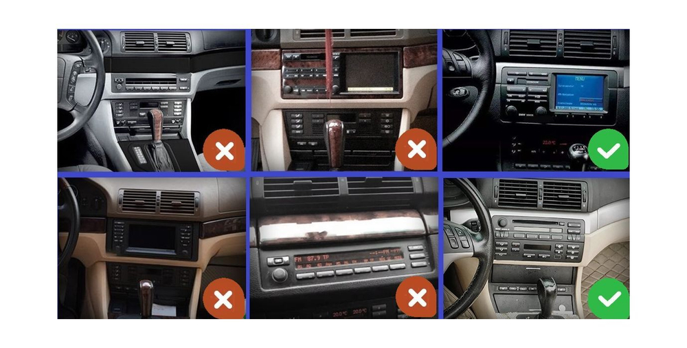 Комплект рамки с разъёмами 9" BMW X5 E53 2000-2006, 5 E39 с длинными проводами в багажник - Car-Smart 9557B