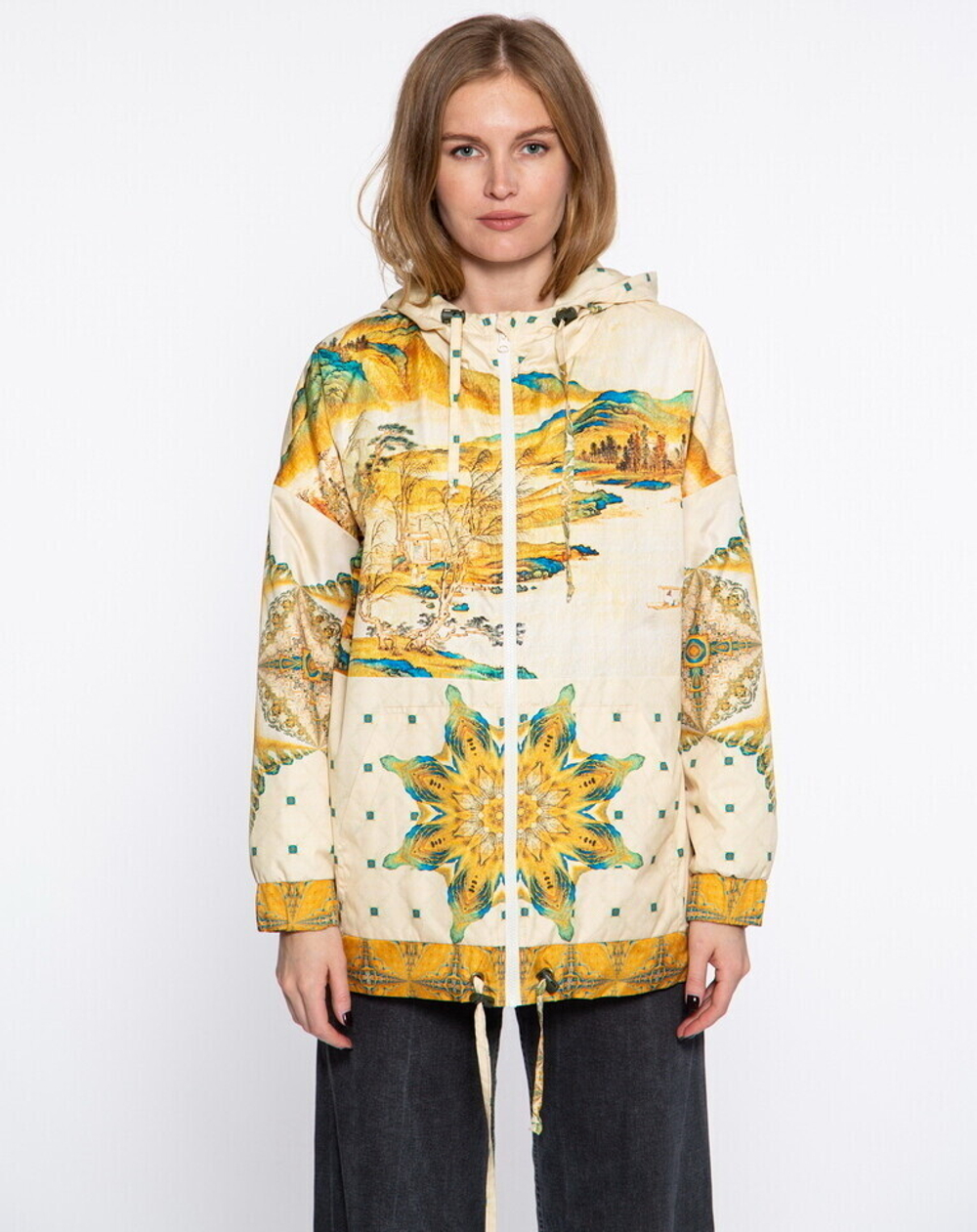 Куртка "Вода и Горы", по мотивам пейзажа китайского художника Гун Сианя