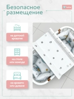 Доска пеленальная PRIME 78х40 см с фиксаторами и ростомером