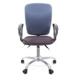 Кресло оператора Chairman 9801 CH, ткань, сиденье серое/спинка голубая, механизм качания