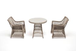 "Эспрессо-80 L" обеденная группа плетеная, цвет бежевый