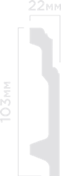Плинтус HiWood, 103x22 мм
