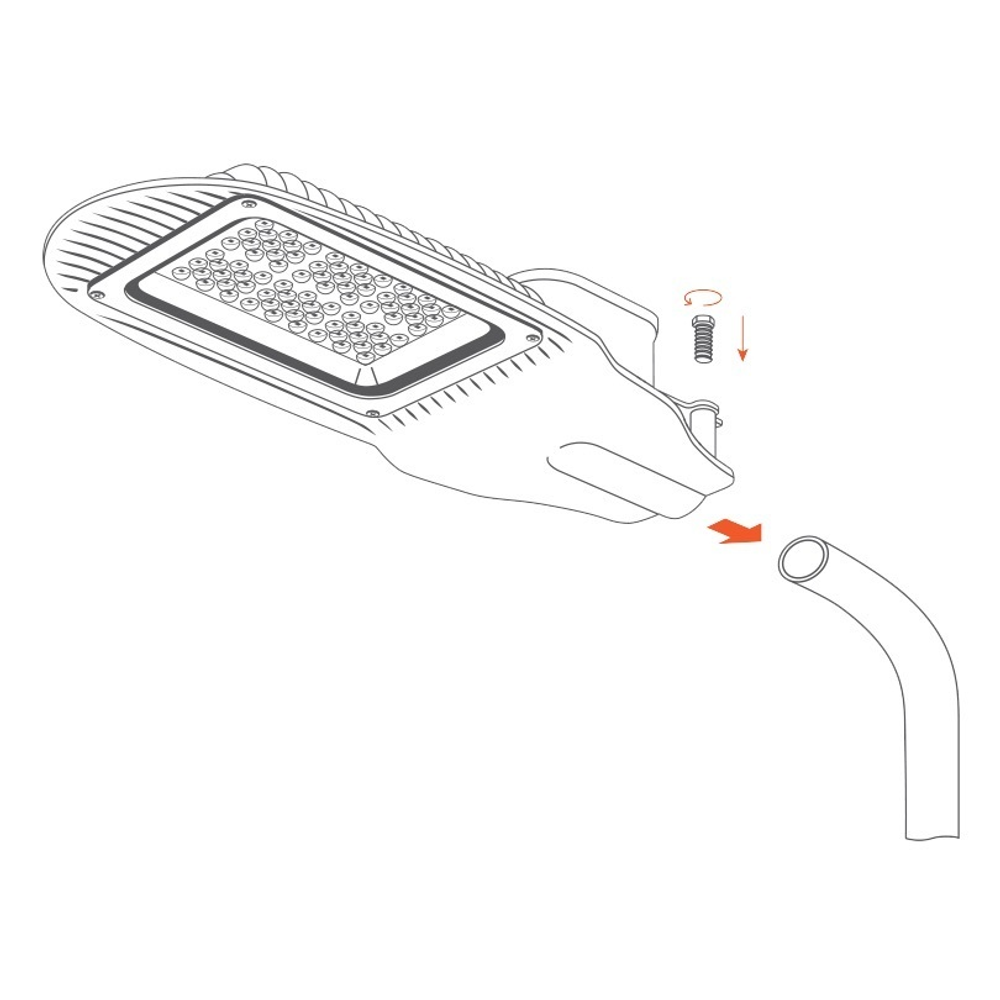 Уличный светильник WOLTA PRO ТРАССА ДКУ04-50-102-5К ШО140х60 50Вт 5000K IP65 Прозрачный 7500лм 460х213х62мм