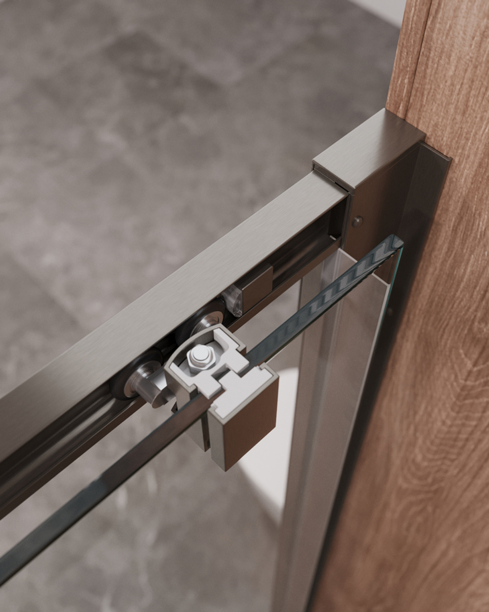 Душевая дверь Cezares MOLVENO-BF-1-140-C-GM-IV, 140х195, профиль оружейная сталь, прозрачное стекло