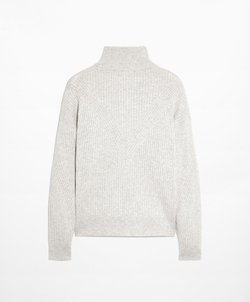 Oysho Свитер в рубчик с высоким воротником, ледяной