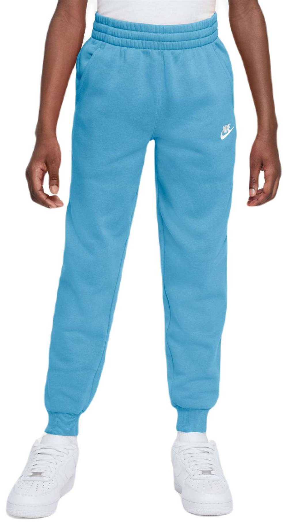 Брюки для девочки Nike Kids Club Fleece Jogger - aquarius blue/white