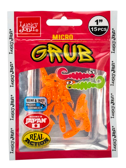 Твистеры съедобные искусственные LJ Pro Series MIRCRO GRUB 1,0in (02,50)/036 15шт.