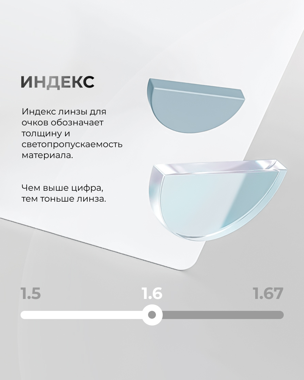 Персонализированная прогрессивная линза Optimize stepper 1.6