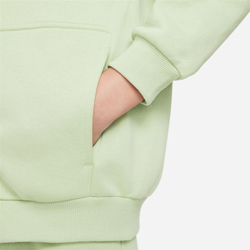 Кофта для девочки теннисная  Nike Sportswear Club Fleece Oversized Full Zip Hoodie - honeydew/white