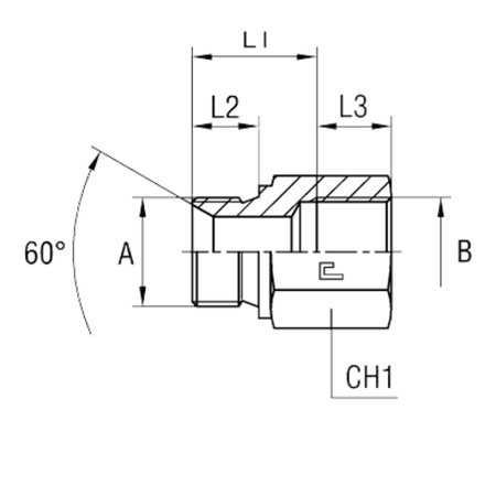 Соединение PF BSP 1/2" BSP 1/2" L23