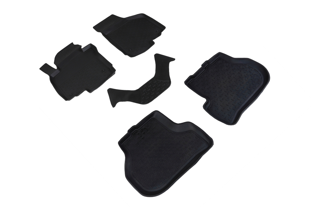 Резиновые коврики с высоким бортом для Seat Leon II 2005-2012, Seintex.82293