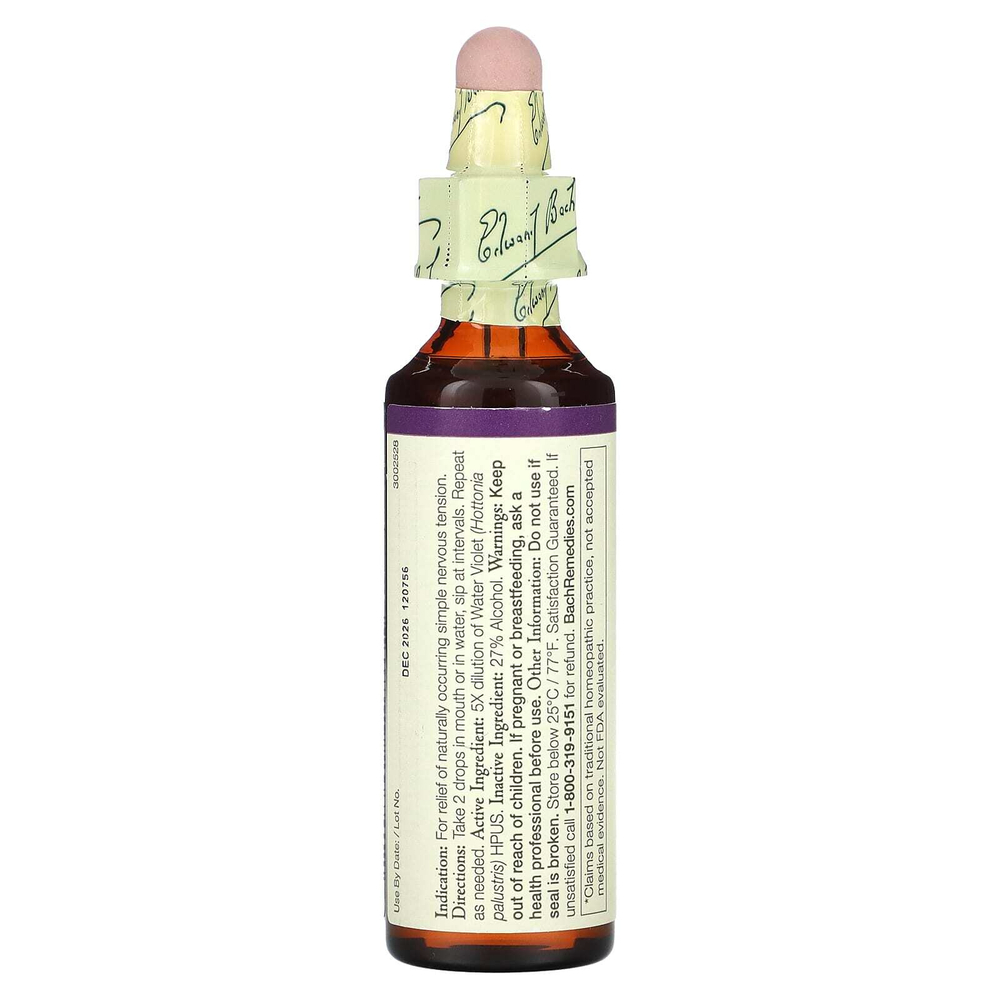 Bach, Original Flower Remedies, фиолетовая вода, 20 мл (0,7 жидк. унц.)