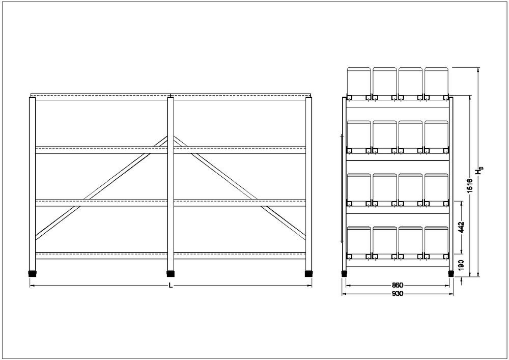 Шкафы и конструктивы 4E-PGX 4-14 H