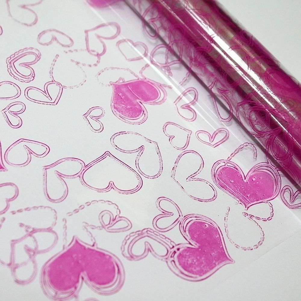 Пленка прозрачная "Ля мурр" (10м) ФУКСИЯ