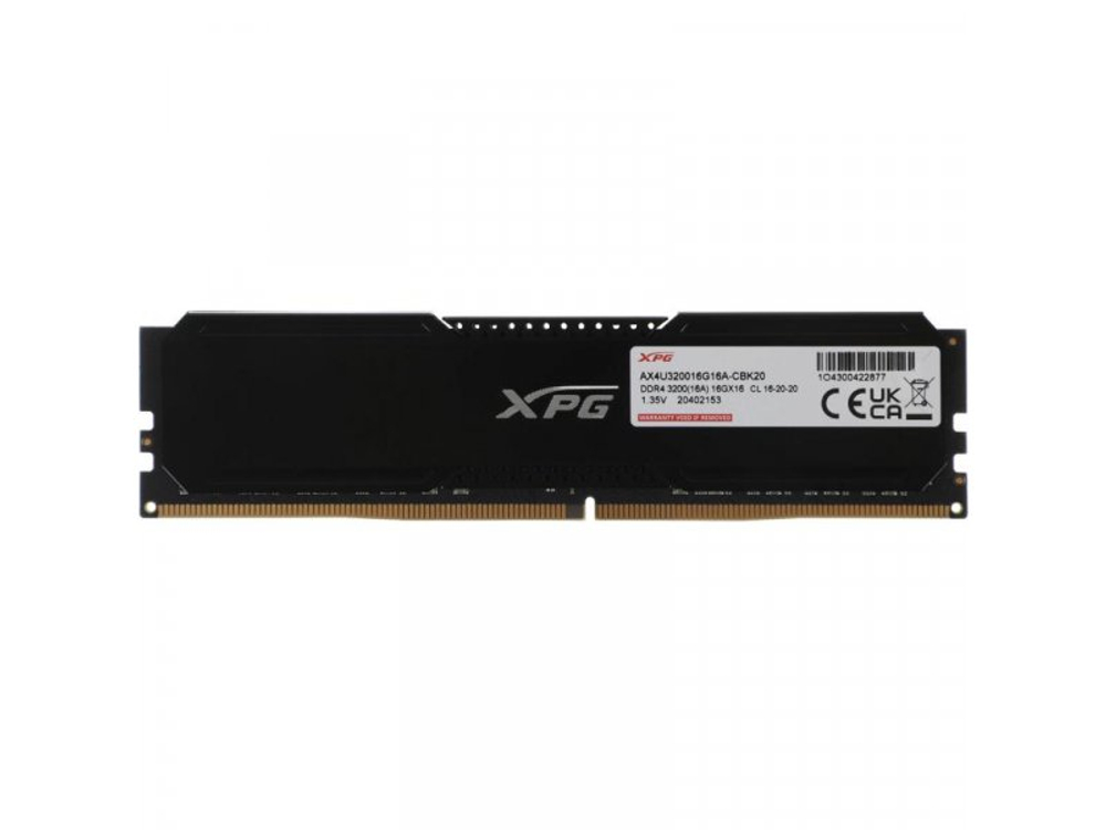 Оперативная память ADATA Gammix AX4U320016G16A-CBK20, DDR4 1х 16ГБ 3200 МГц, DIMM, RTL