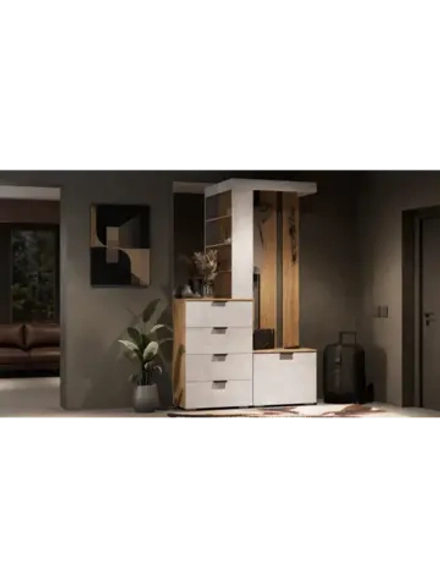 Прихожая с зеркалом Дуб 120,5х38х195