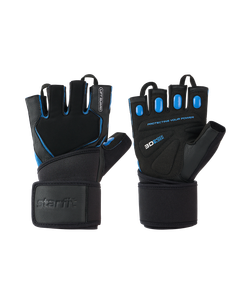 Перчатки для фитнеса WG-201, черный/синий