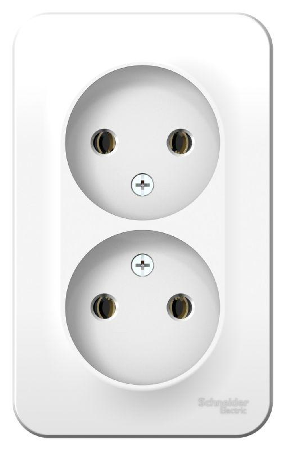 Розетка 2-м ОП Blanca 16А IP20 250В без заземл. без защ. шторок бел. SE BLNRA000201