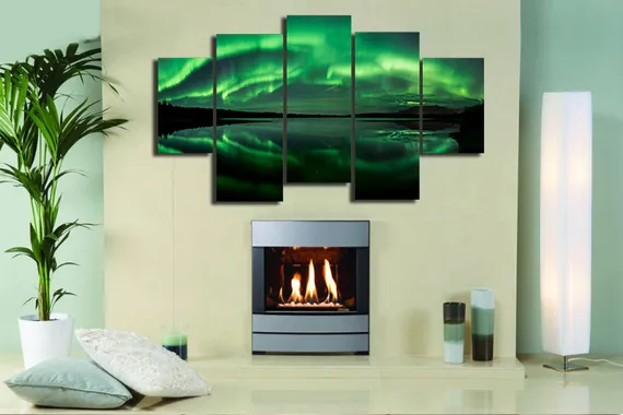 Модульная картина " Северное сияние"