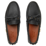 GUCCI Interlocking Gommino Loafers Men"s Black