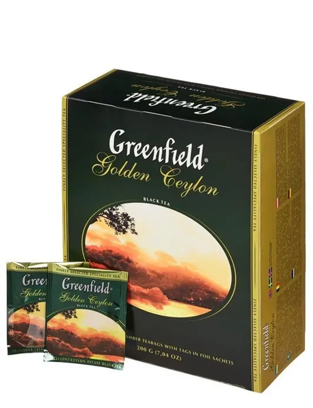 ГРИНФИЛД Голден Цейлон (Greenfield – Golden Ceylon), черный, 100пак/1шт