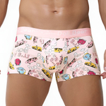 Розовые трусы-боксеры с принтом в виде скейтбордов (Размер: XXXL) (Цвет: розовый)