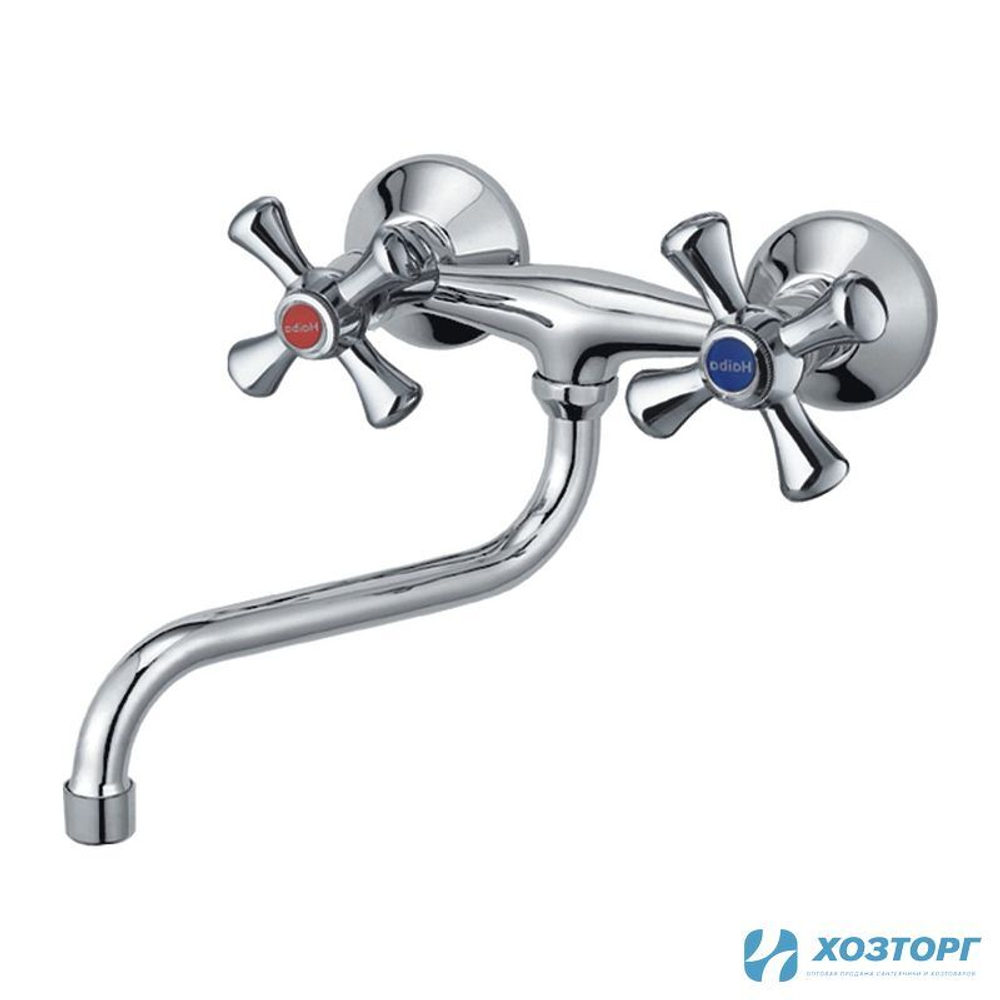 Смеситель для кухни Крон 4642 1/2 керамика/хром Хозторг