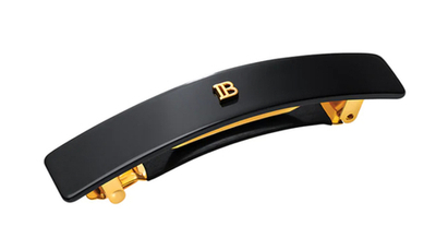 Balmain(Бальман) Заколка-автомат для волос черная глянец М