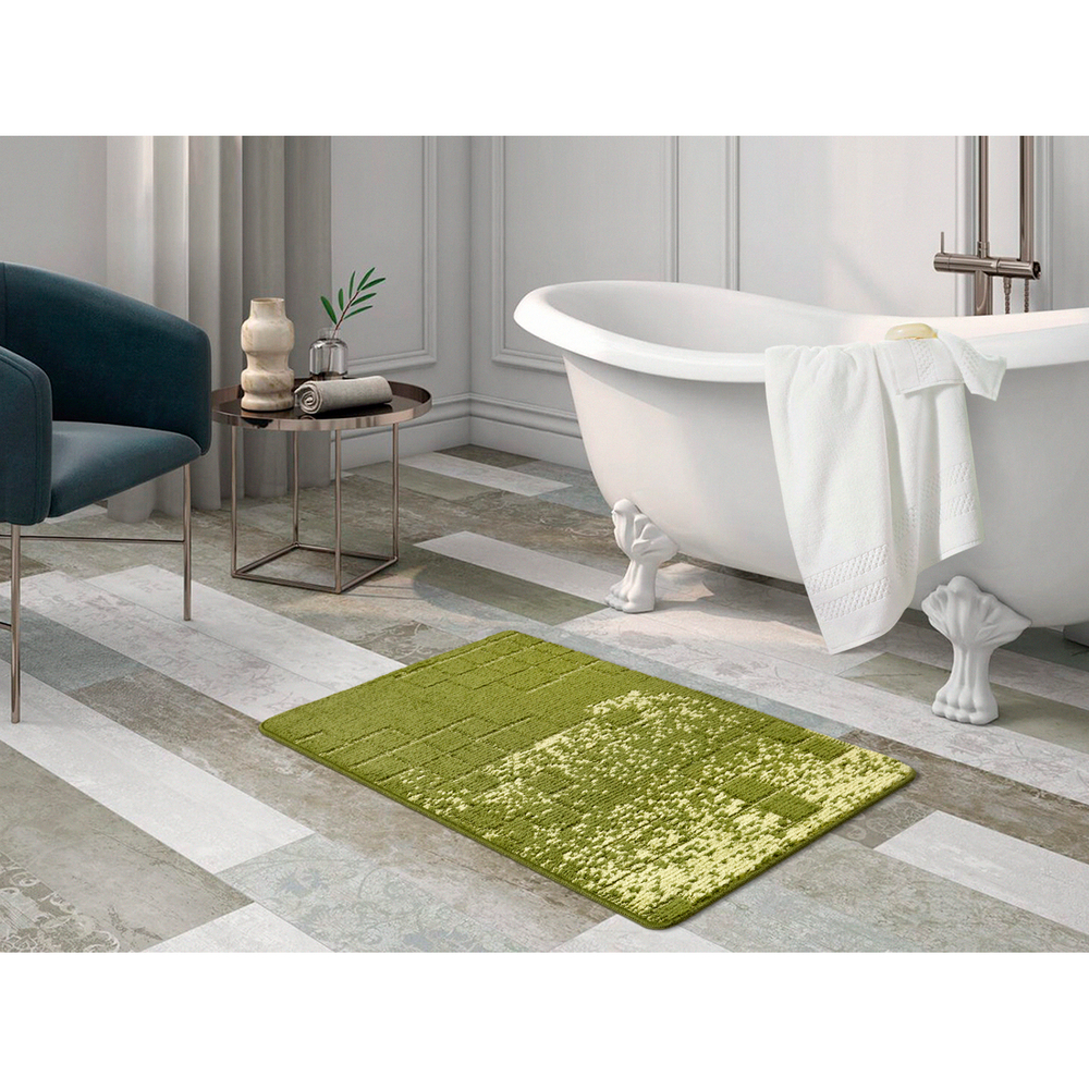 Коврик д/ванной Shahintex Vintage  60*100 зеленый (01)