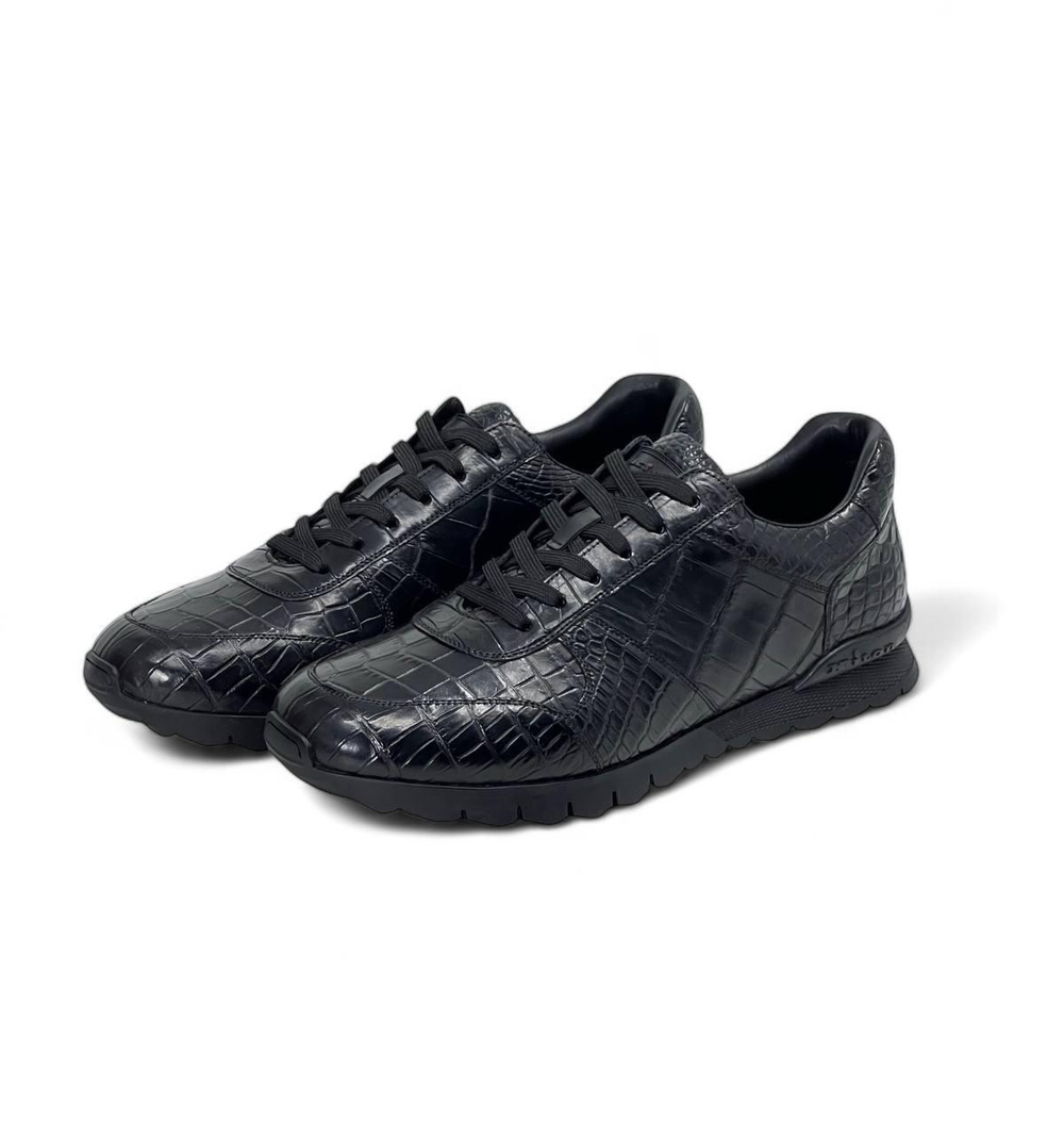 Кроссовки Kiton из кожи крокодила