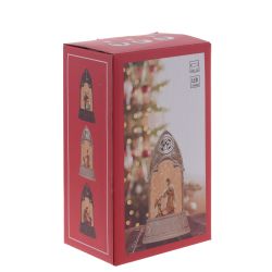 GAEM Фигурка декор в стекл шаре "Рождество" (подсвет, AAAх2 н/п) L8 W4 H16 см