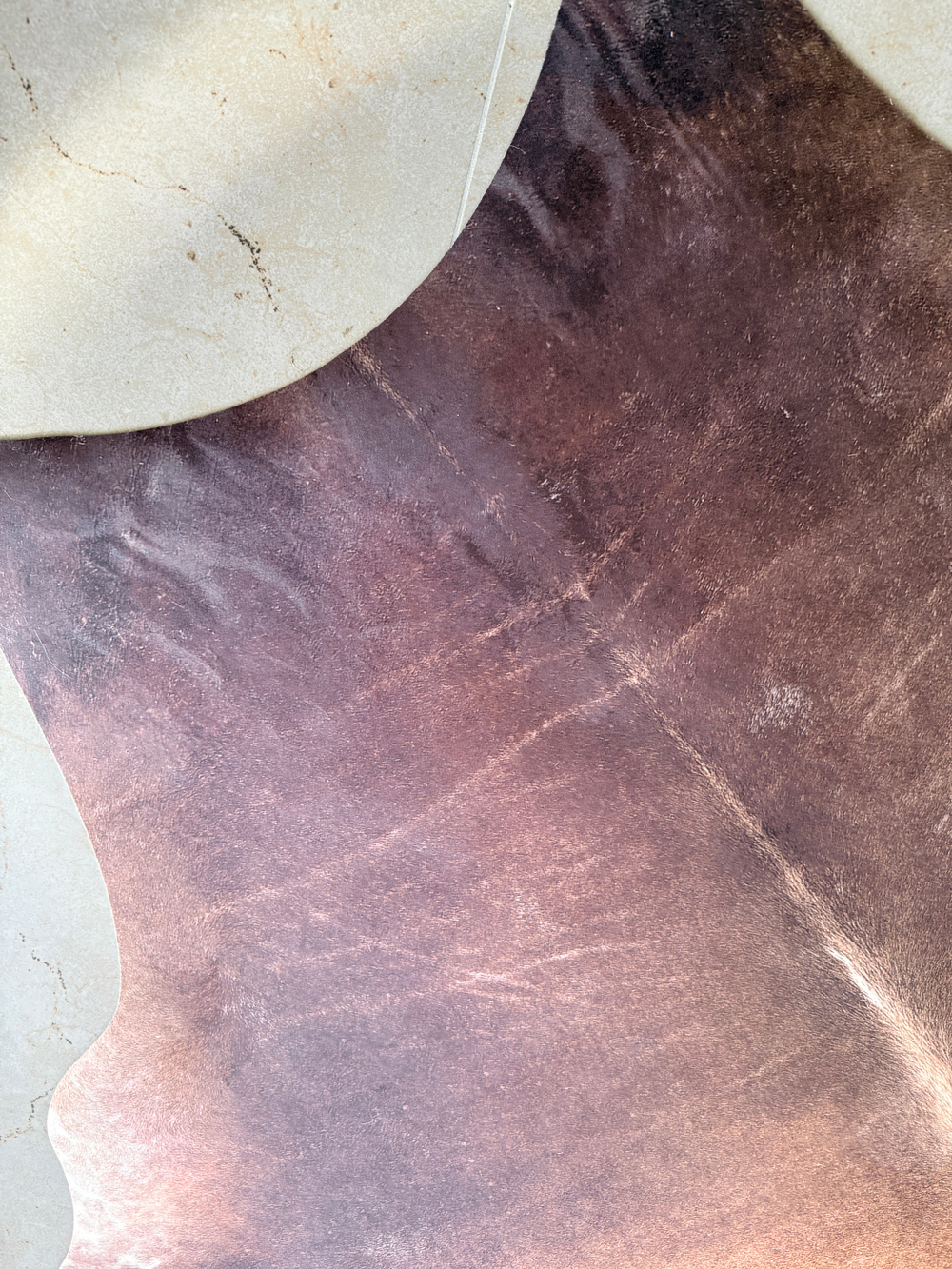 Коровья шкура на пол искусственная без ворса. 190 х 155 см