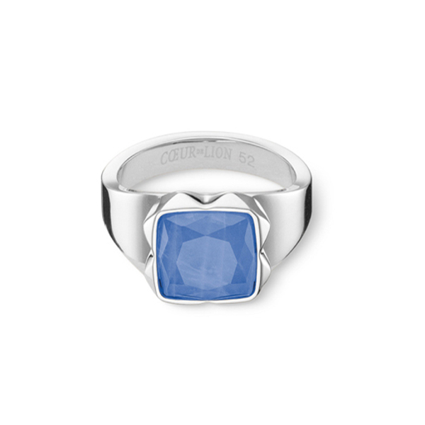 Кольцо Coeur de Lion Blue-Silver 1200/40-0717 54 размер 17,2