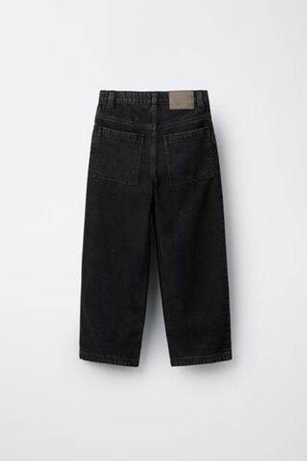 ZARA ДЖИНСЫ RELAXED BAGGY, ЧЕРНЫЙ