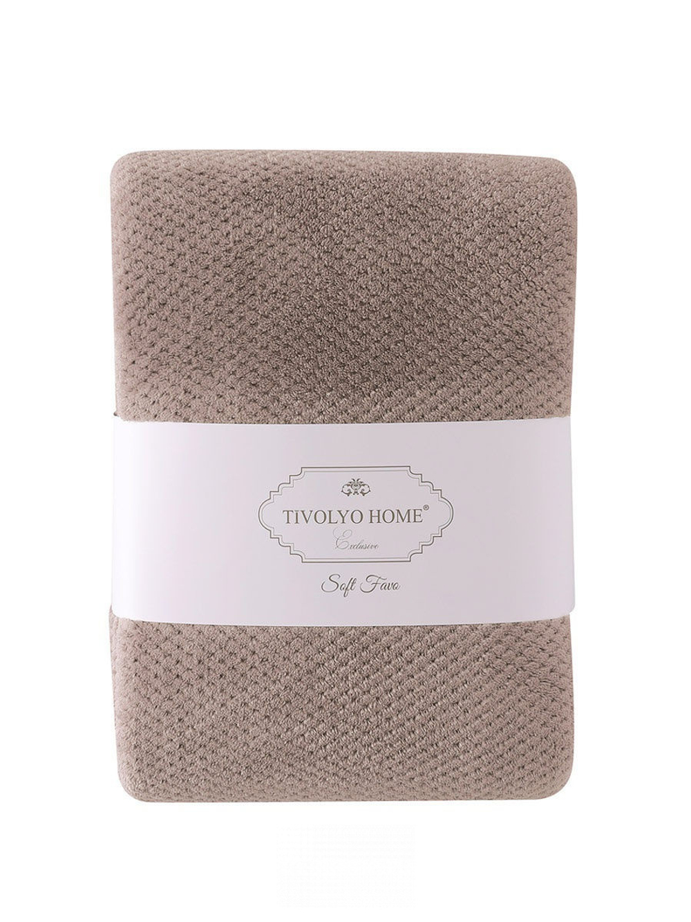 Плед 220x240 Tivolyo home Favo Soft коричневый