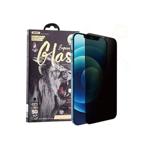 Защитное стекло REMAX GL-35 Emperor Privacy АНТИШПИОН для Apple iPhone 12 Pro Max, 3D, черная рамка, 0.3 мм