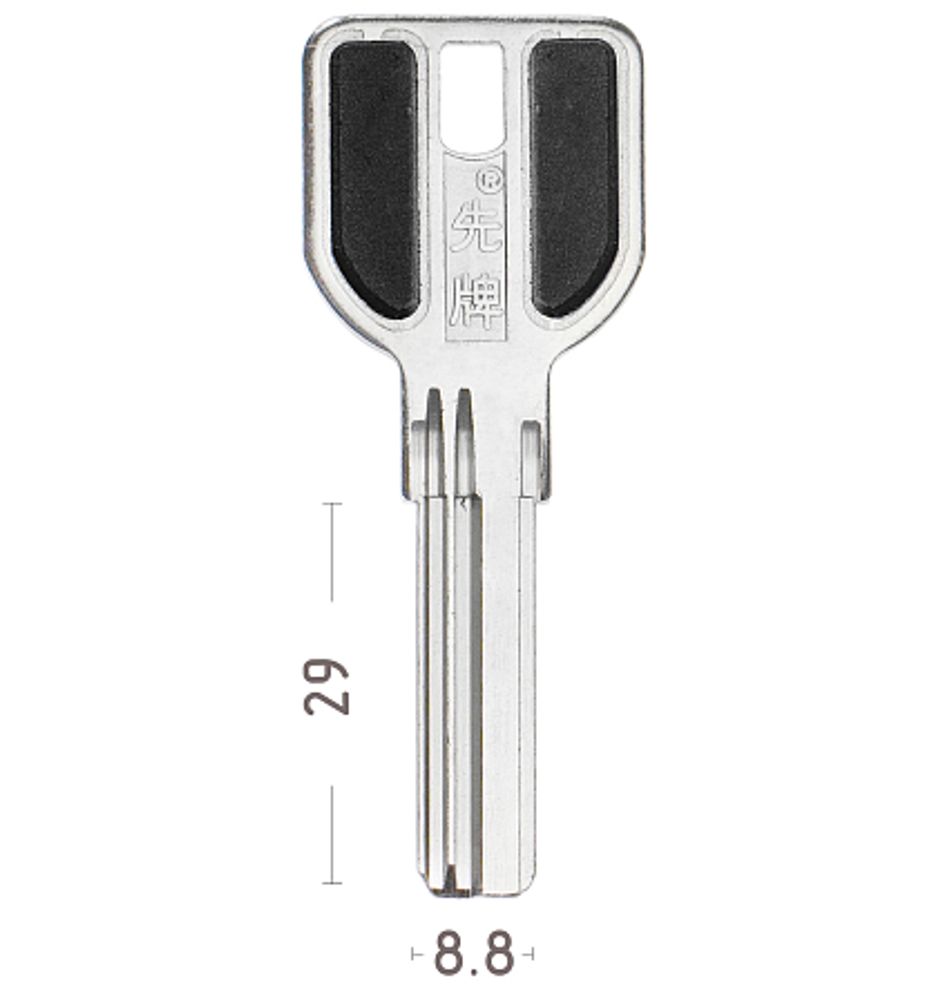 Заготовка вертикального ключа 12662 MSM-3D 3паза 29 mm