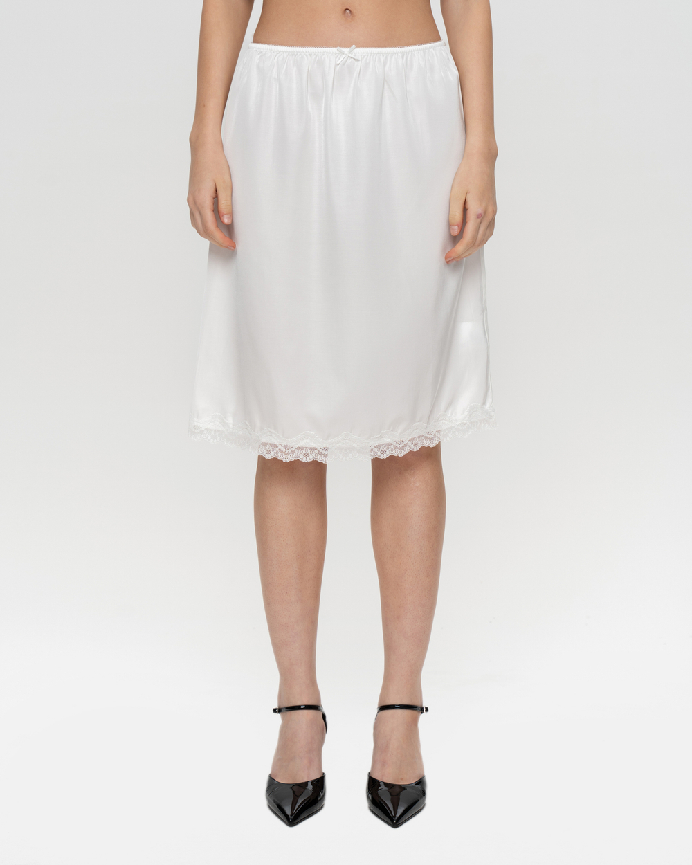 Юбка в бельевом стиле на резинке