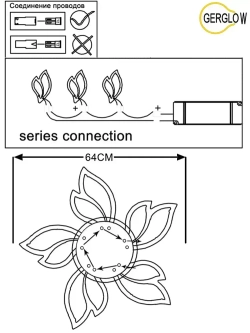 GERGLOW Люстра потолочная светодиодная с пультом,130 Вт