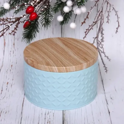 Банка жестяная «Kitchen romance» 800мл 13,5*7,5cм, голубая