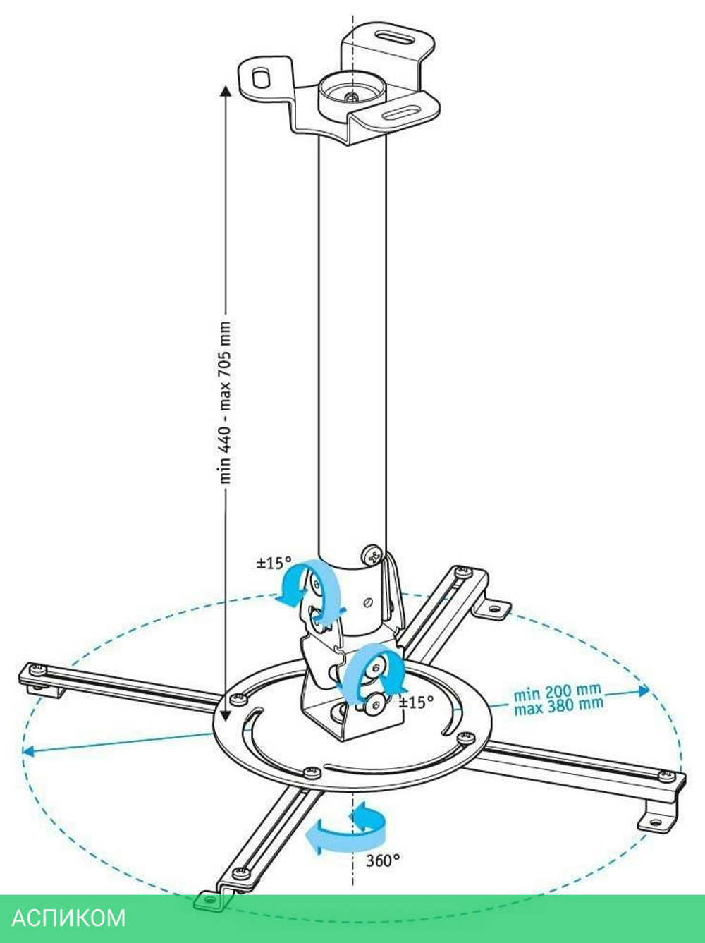 Кронштейн Holder PR-104 PR-104-B черный