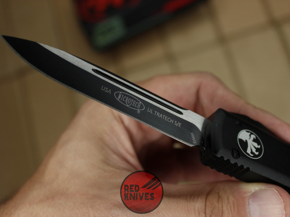Нож Microtech Ultratech S/E - черная рукоять, стандартный черный клинок + запчасти RK-382