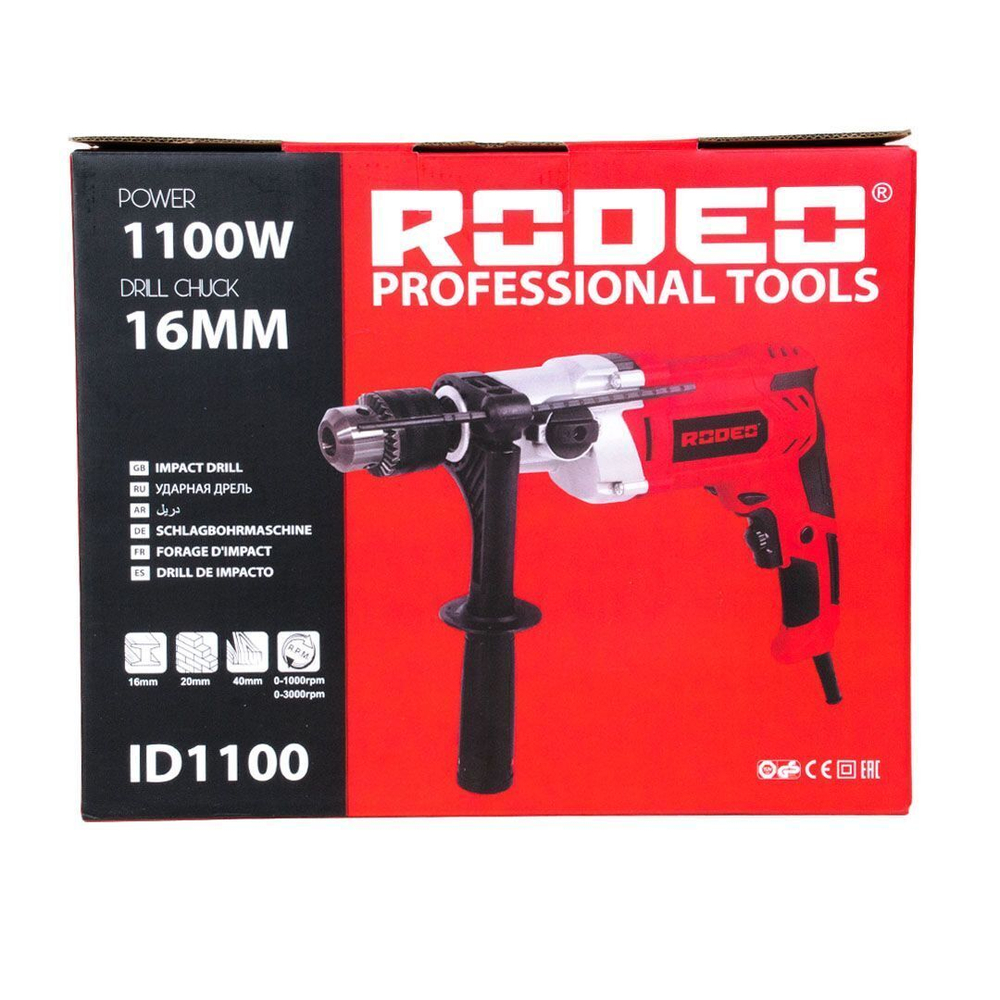 Дрель ударная ID1100 RODEO, 1100 Вт