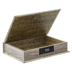 GAEM Шкатулка-книга с кодовым замком, L19 W6 H25 см