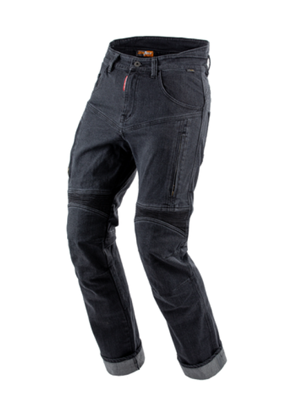 Мотоджинсы Starks SAVAGE 34, муж., Slim fit, Cordura Denim стрейч, Чёрный, Rinsed wash
