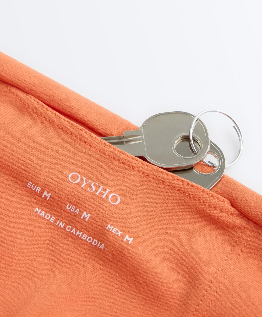 OYSHO Велосипедки Comfortlux с высокой посадкой длиной 10 см, оранжевый