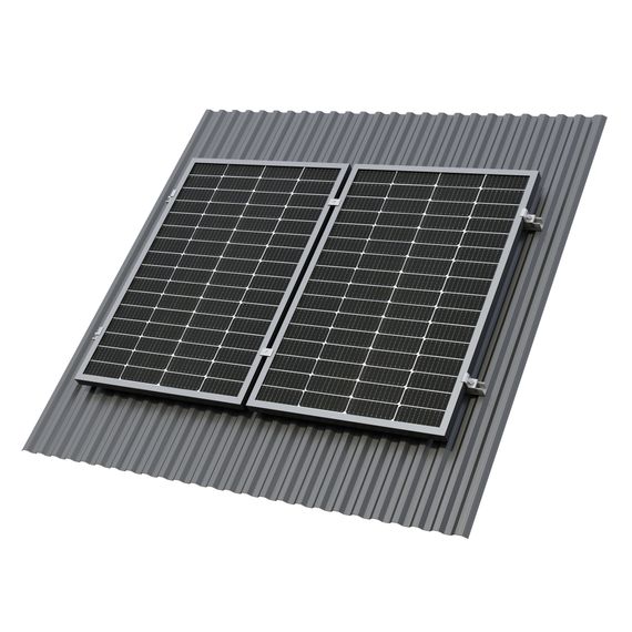 Крепёж двух солнечных батарей 300-600 Вт на наклонную крышу. 70 мм, фото №997277371