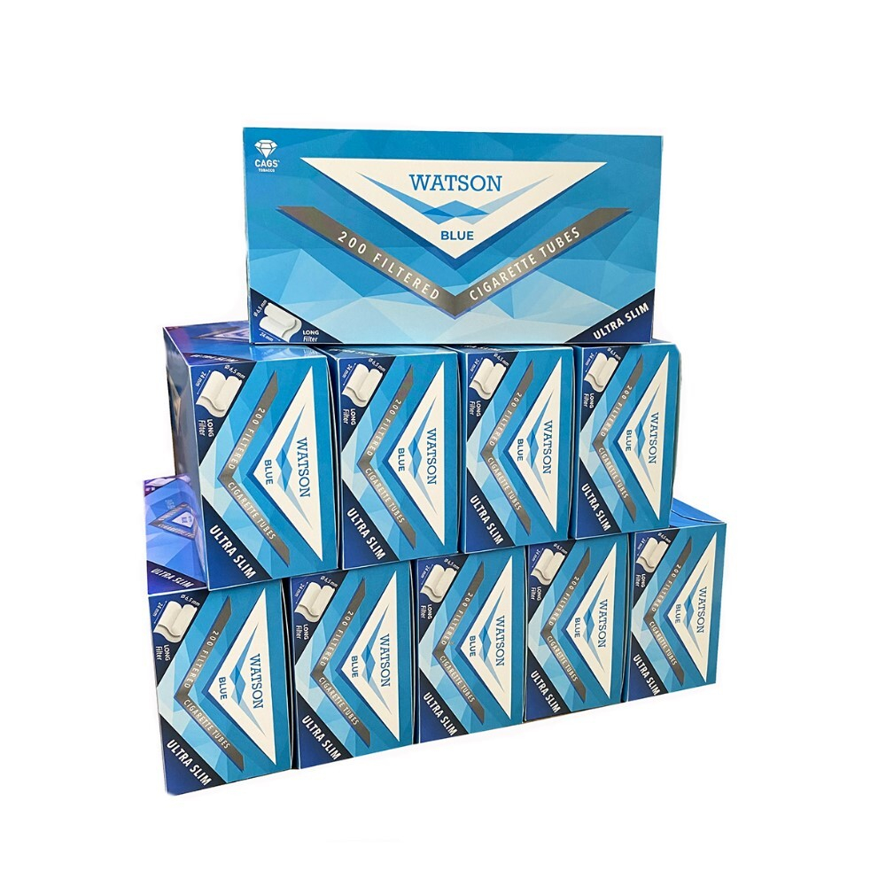 Гильзы для сигарет "Watson" Ultra Slim Blue Extra long 24мм 10х200шт (Комплект)